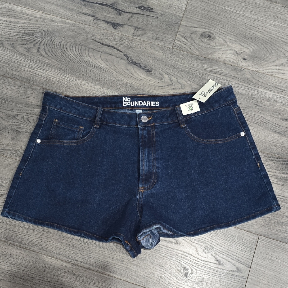 No Boundaries Dark Blue Jean Shorts